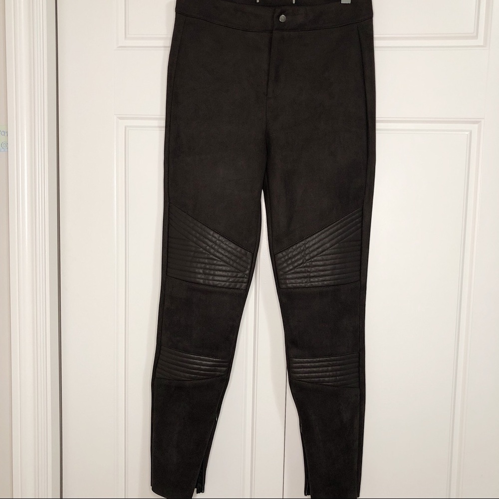 Zara Leather Cowboys Brown Pant